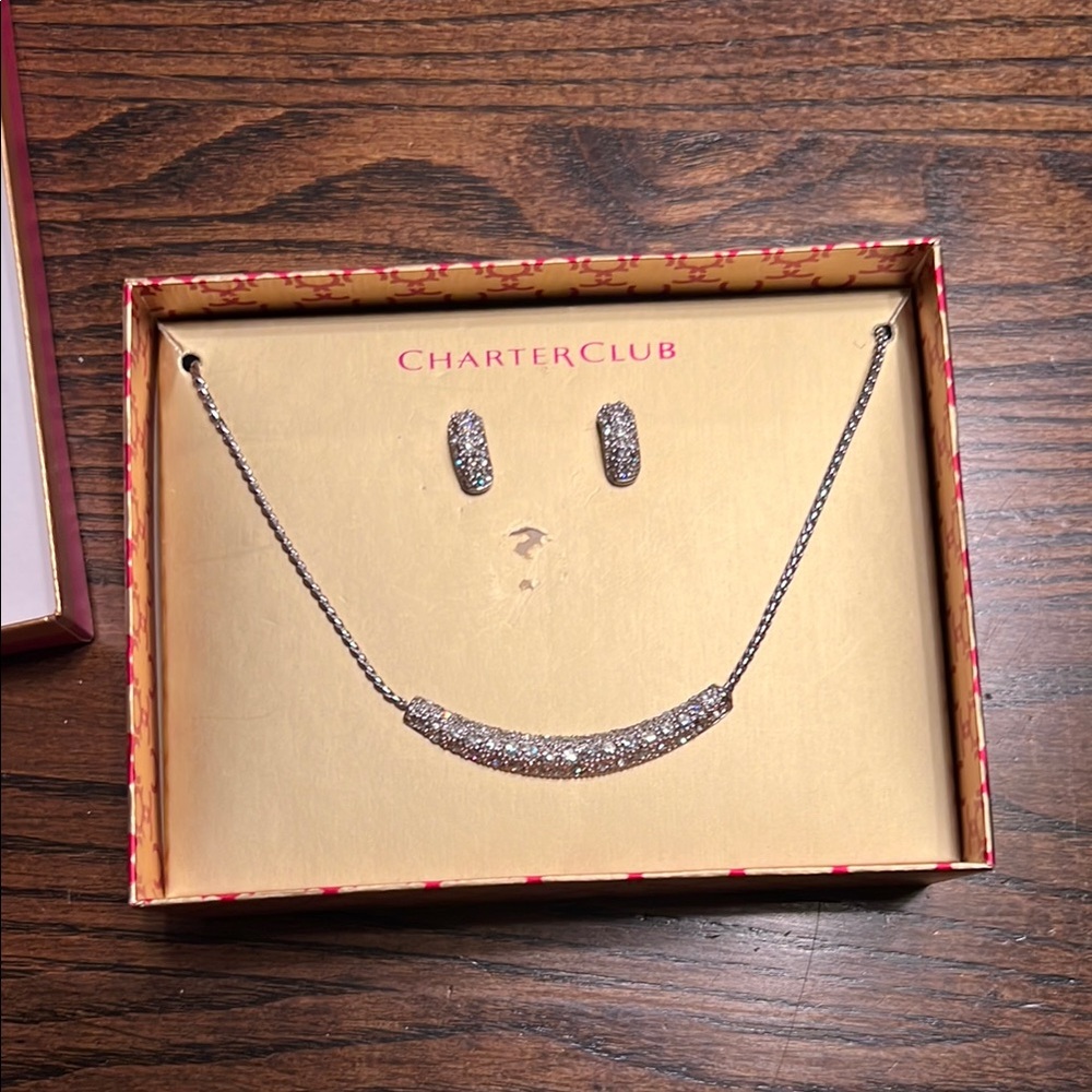Charter Club Silver Jewelry Set